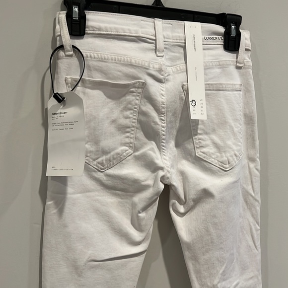 NEW Current Elliott Stiletto Jean in White Raw Hem - Picture 10 of 11